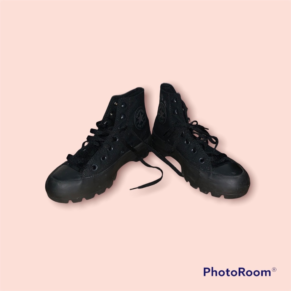 All Black Platform Converse